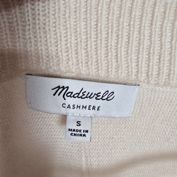 Madewell Cashmere V-Neck Sweater In Heather Oat - Picture 9 of 13